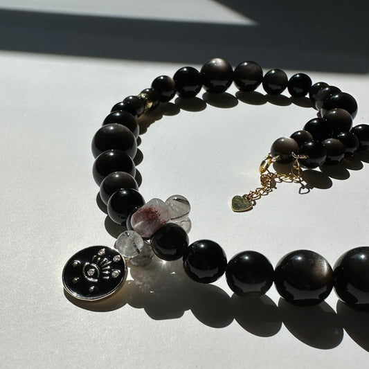 Obsidian Eye Necklace