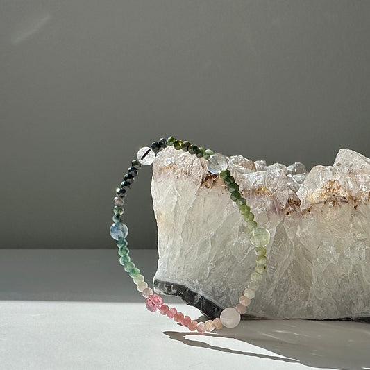 Tourmaline with 6 Stones Bracelet - October Birthstone