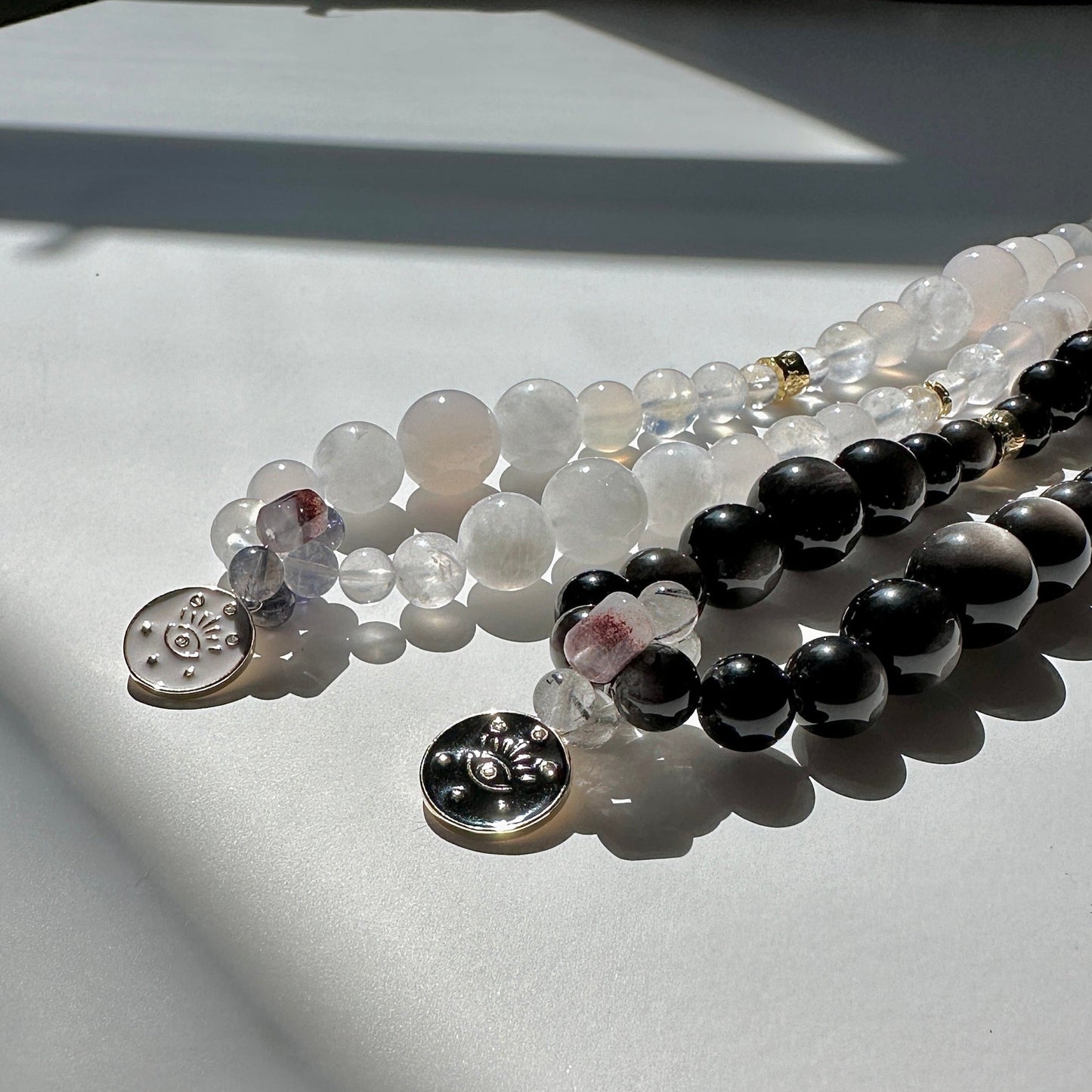 Moonstone/Agate Eye Necklace