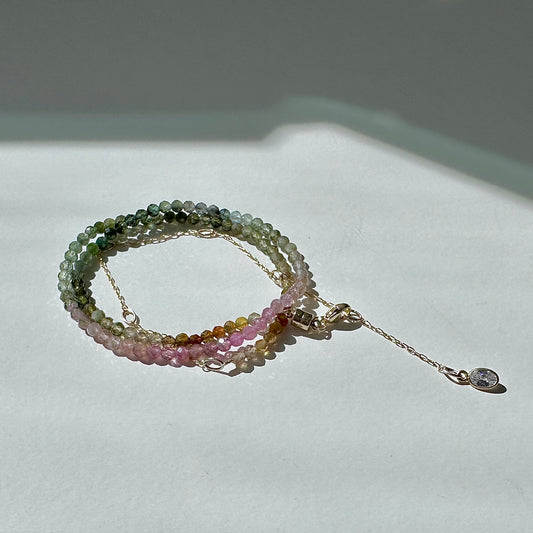 Ombre Tourmaline Gold-Filled Necklace/Bracelets - October Birthstone