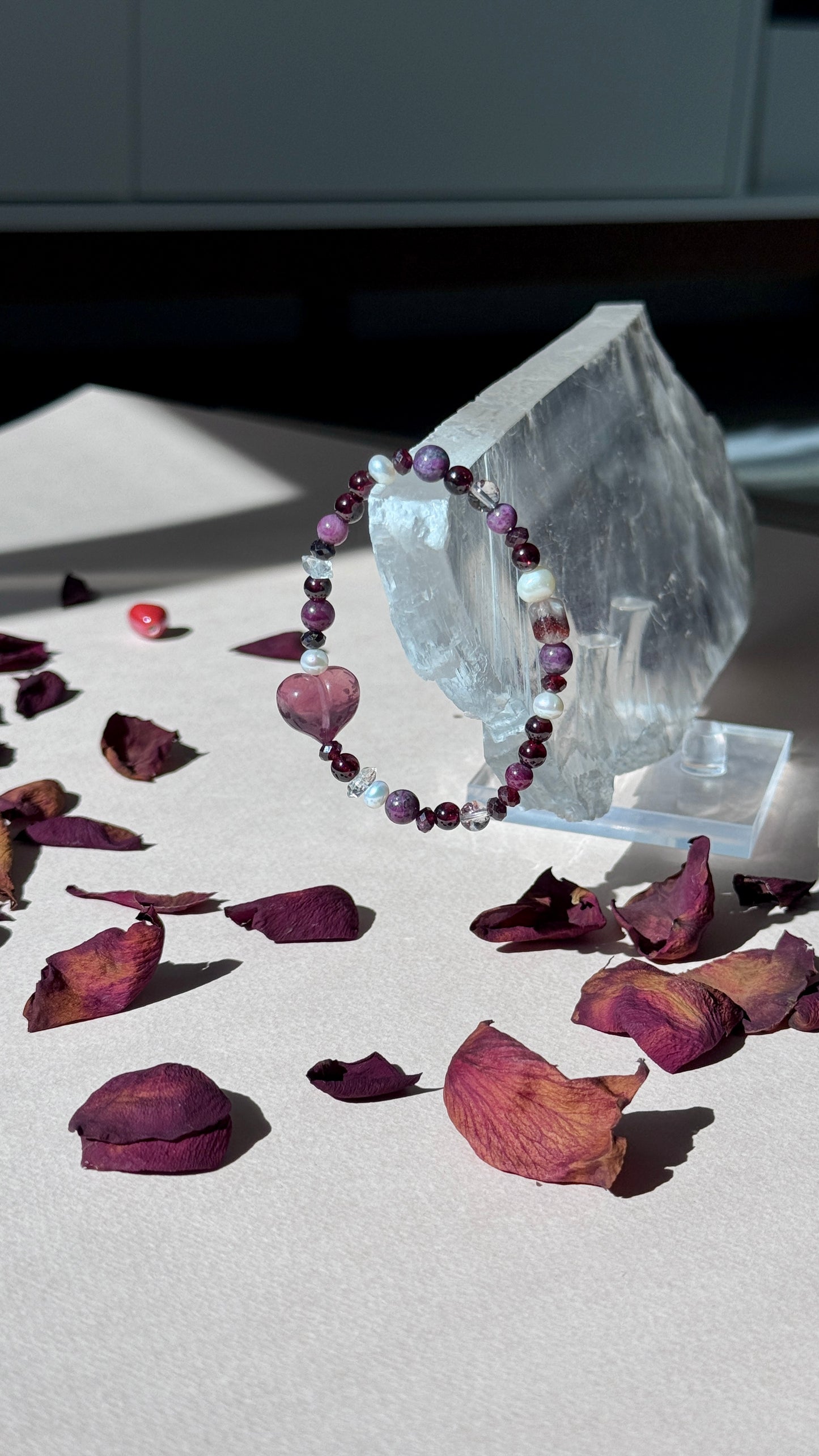 A Heart for Month - Birthstone Bracelet with Fluorite Heart