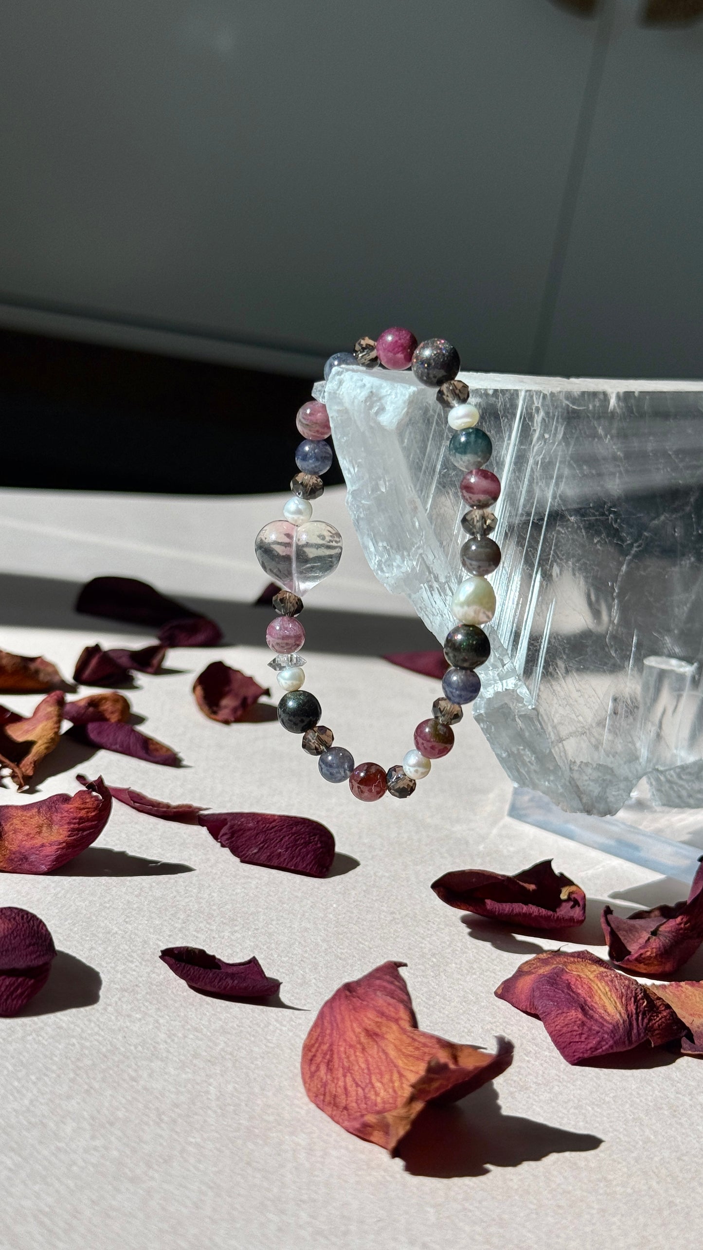 A Heart for Month - Birthstone Bracelet with Fluorite Heart