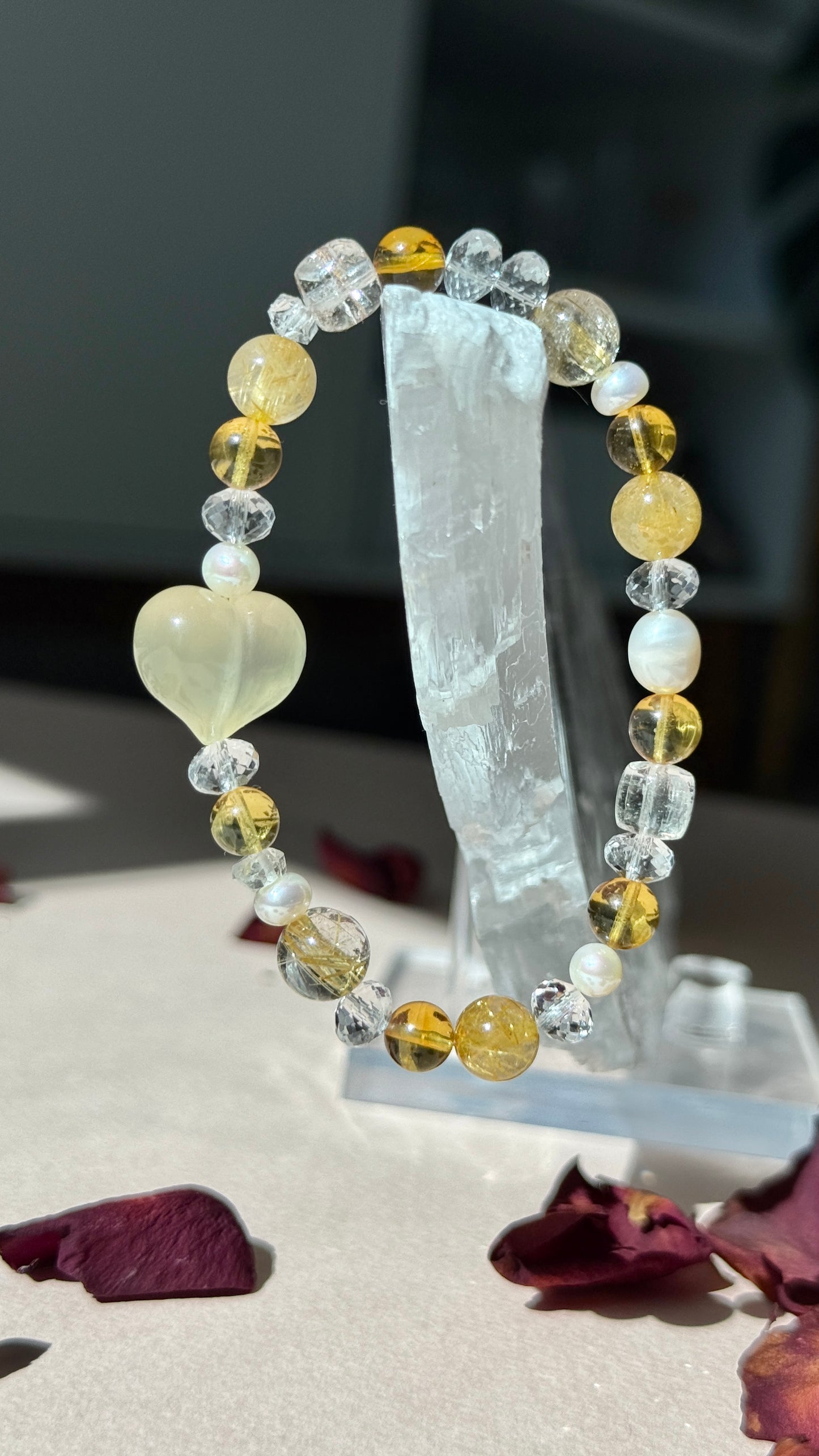A Heart for Month - Birthstone Bracelet with Fluorite Heart